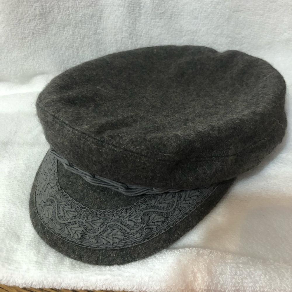 Woolen grey breton Greek fisherman cap hat